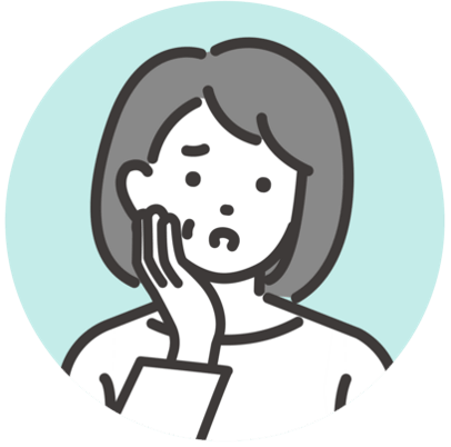困っている女性のイラスト
