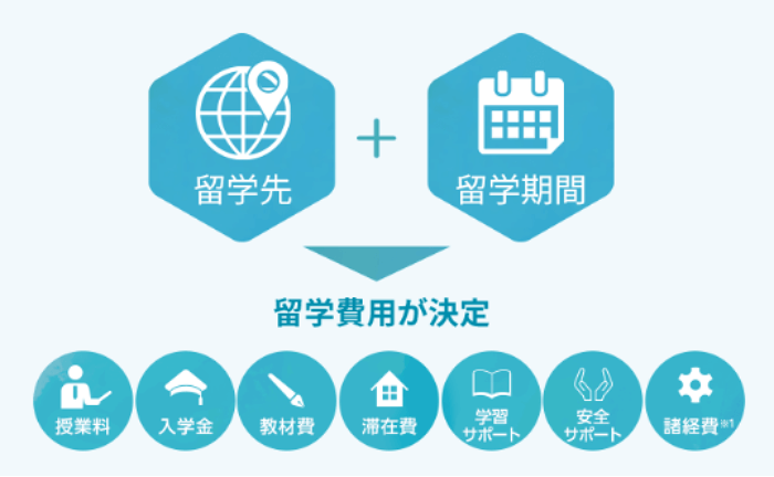 スマ留留学費用決定図解